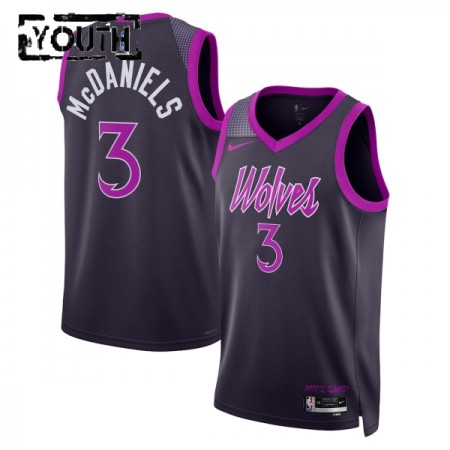 Dres Minnesota Timberwolves Jaden Mcdaniels Nike 2025-26 City Edition Crno Swingman - Dječji